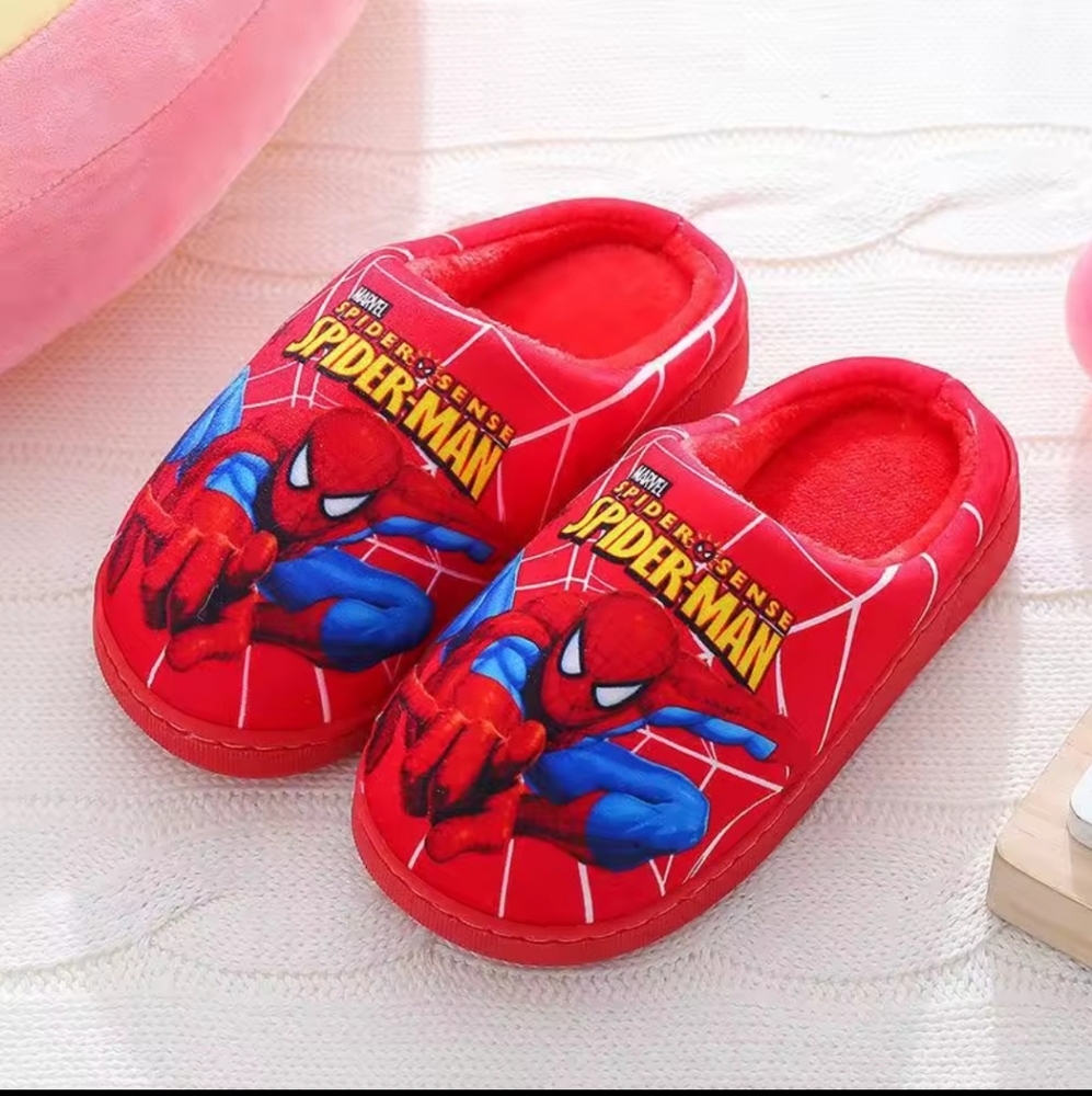 New Boys Marvel Spider-Man Red Slippers sz 12 (6-6.5 years)#78
